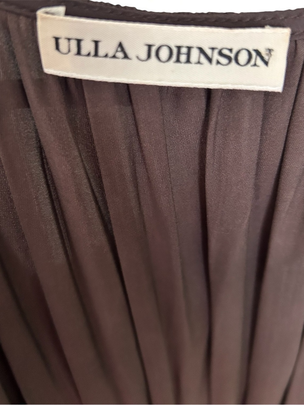 Ulla Johnson Pleated Midi Dress in Mauve